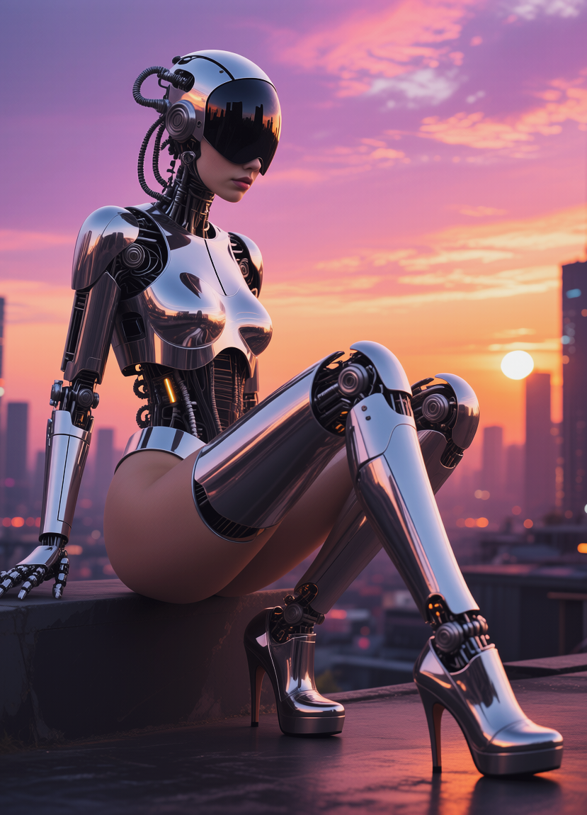 Cyborg girl, Девушка киборг, oxsiondesign