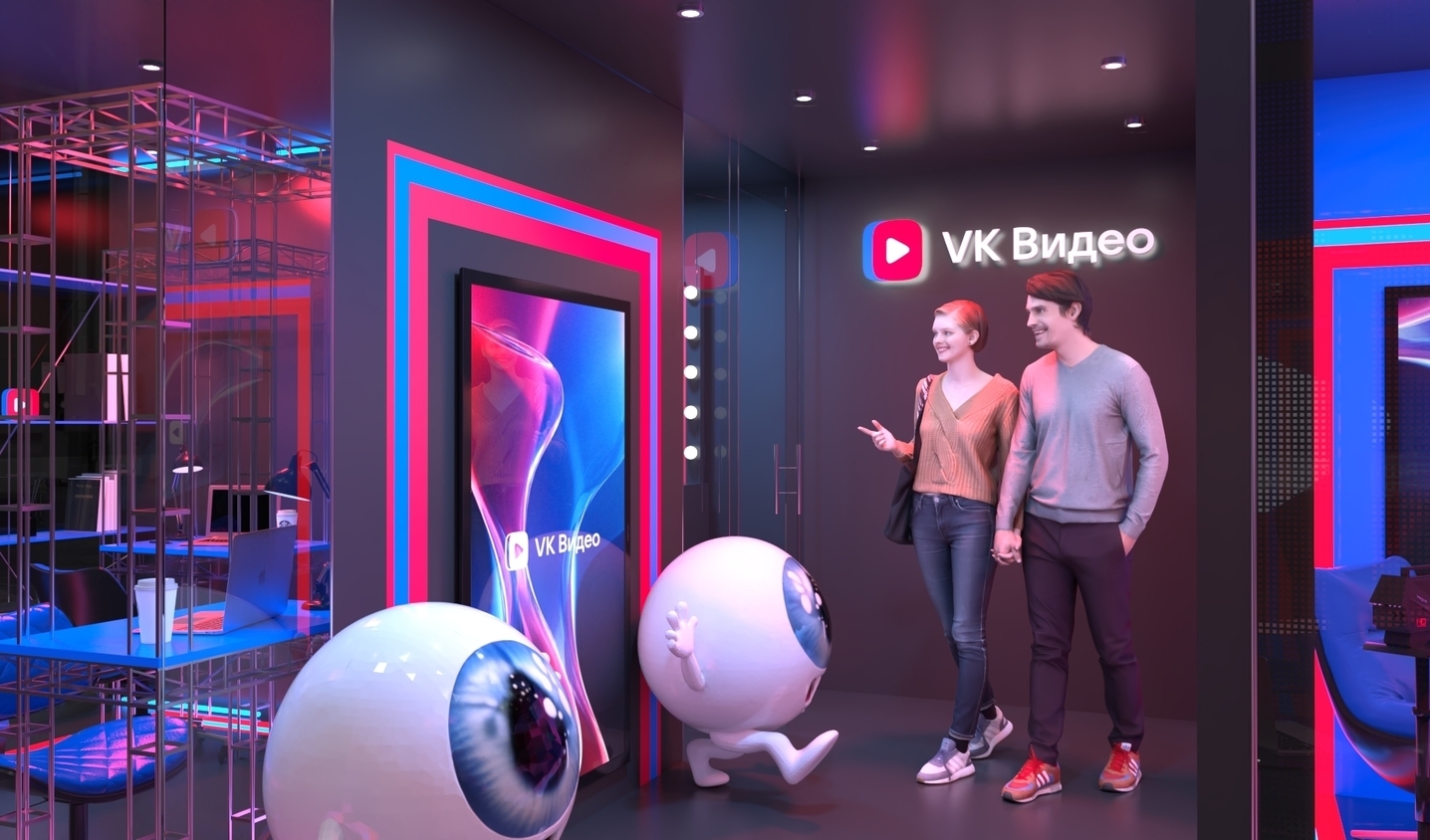 Exhibition stand design VK Video, Дизайн выставочного стенда ВК Видео, oxsiondesign