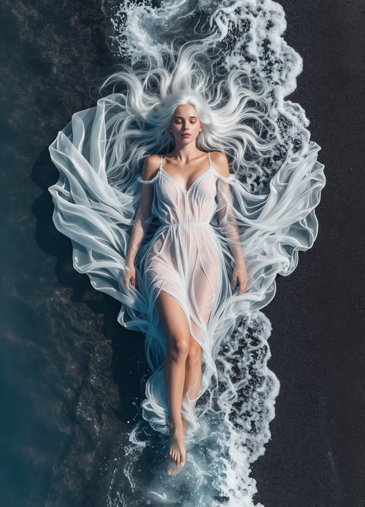 Girl is lying on the beach, Девушка лежит на берегу моря, oxsiondesign