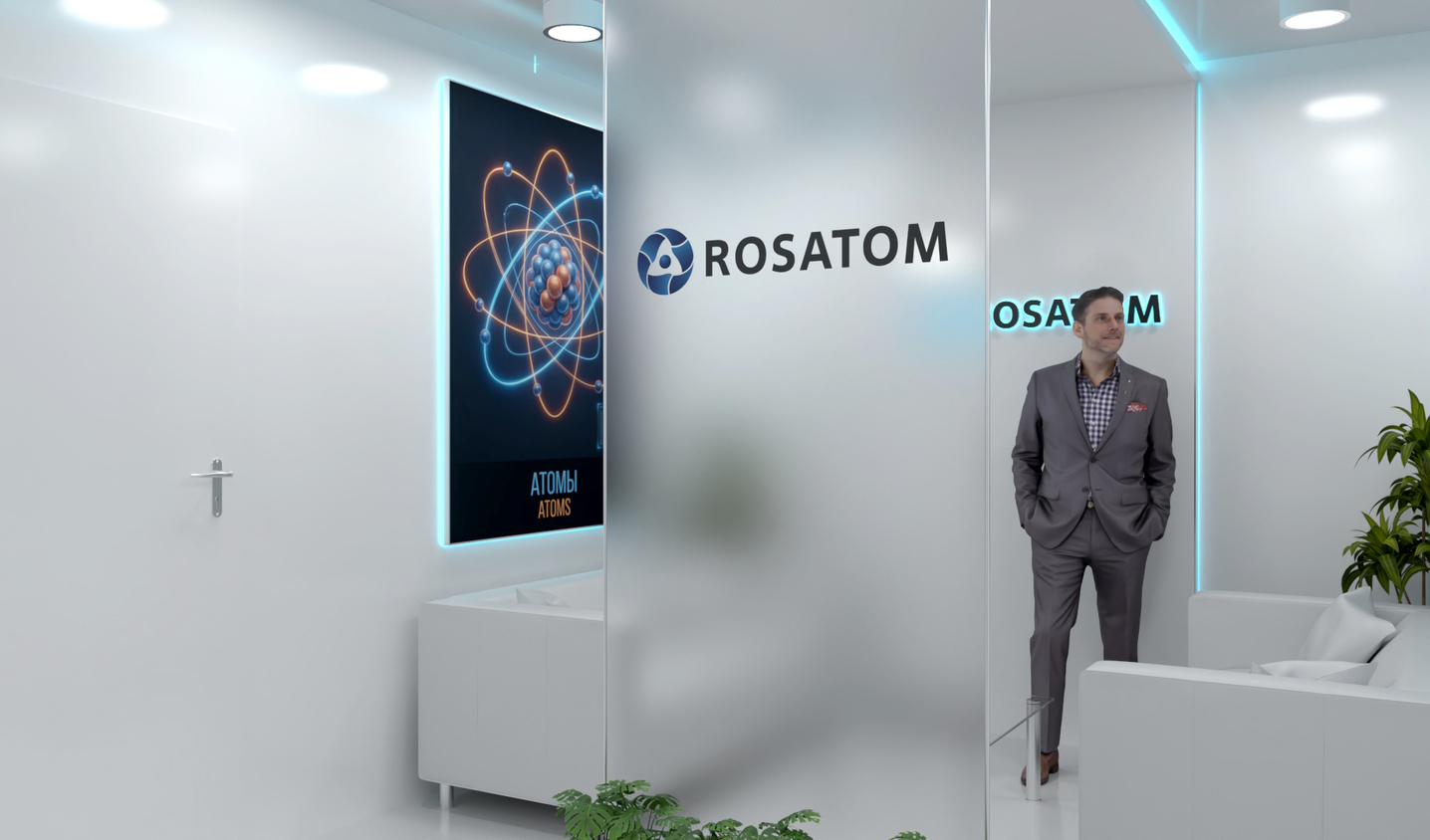 Exhibition stand design Rosatom, Дизайн выставочного стенда Росатом, oxsiondesign