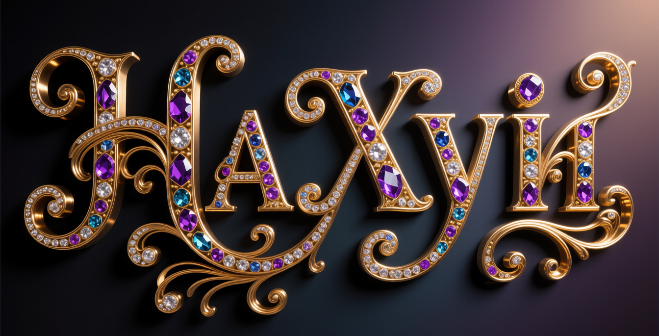 Vintage lettering with gemstones, Винтажная надпись с драгоценными камнями