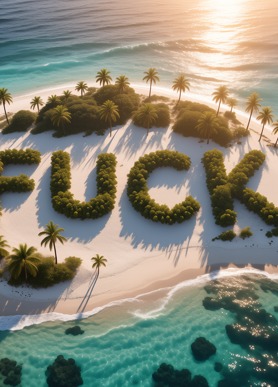 Island with the word "FUCK", Остров со словом "FUCK", oxsiondesign