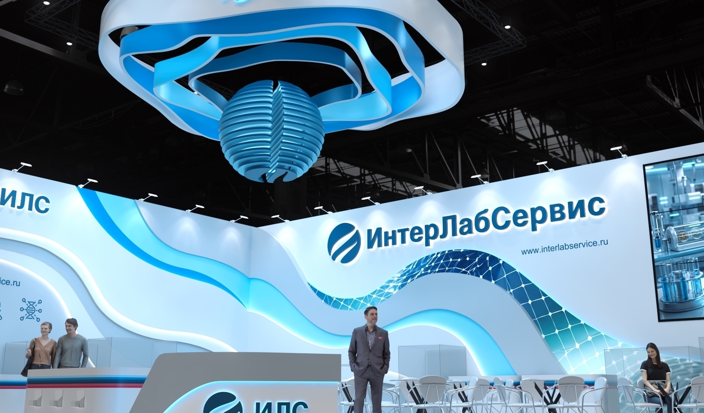 Exhibition stand design INTERLABSERVIS, Дизайн выставочного стенда ИНТЕРЛАБСЕРВИС, oxsiondesign