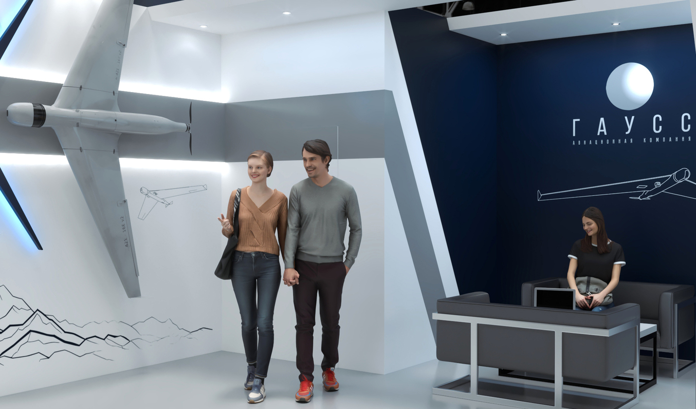 Exhibition stand design Gauss, Дизайн выставочного стенда Гаусс, oxsiondesign