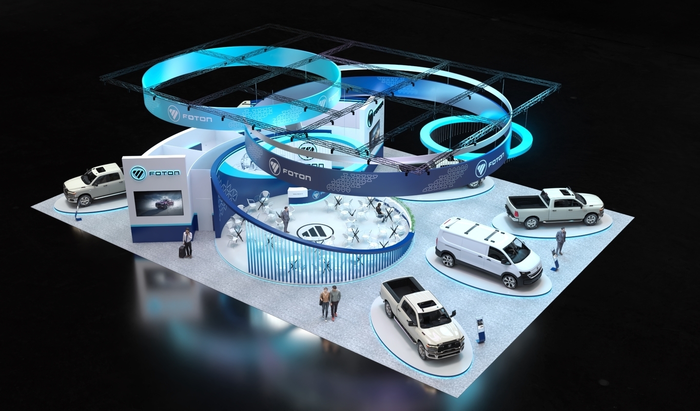 Exhibition stand design FOTON (MB RUS), Дизайн выставочного стенда FOTON (МБ РУС), oxsiondesign