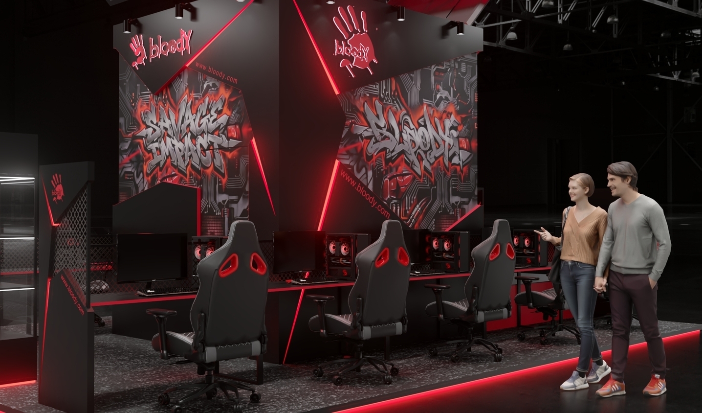Exhibition stand design Bloody, Дизайн выставочного стенда Bloody, oxsiondesign