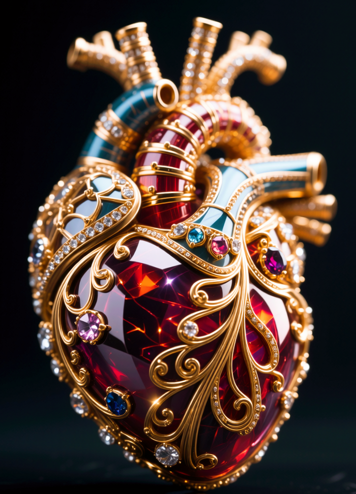 Heart in shape of Faberge egg, Сердце в виде яйца Фаберже, oxsiondesign