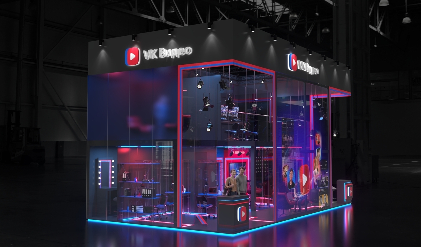 Exhibition stand design VK Video, Дизайн выставочного стенда ВК Видео, oxsiondesign
