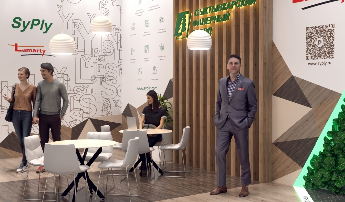 Exhibition stand design Syktyvkar Plywood Factory, Дизайн выставочного стенда Сыктывкарский Фанерный Завод