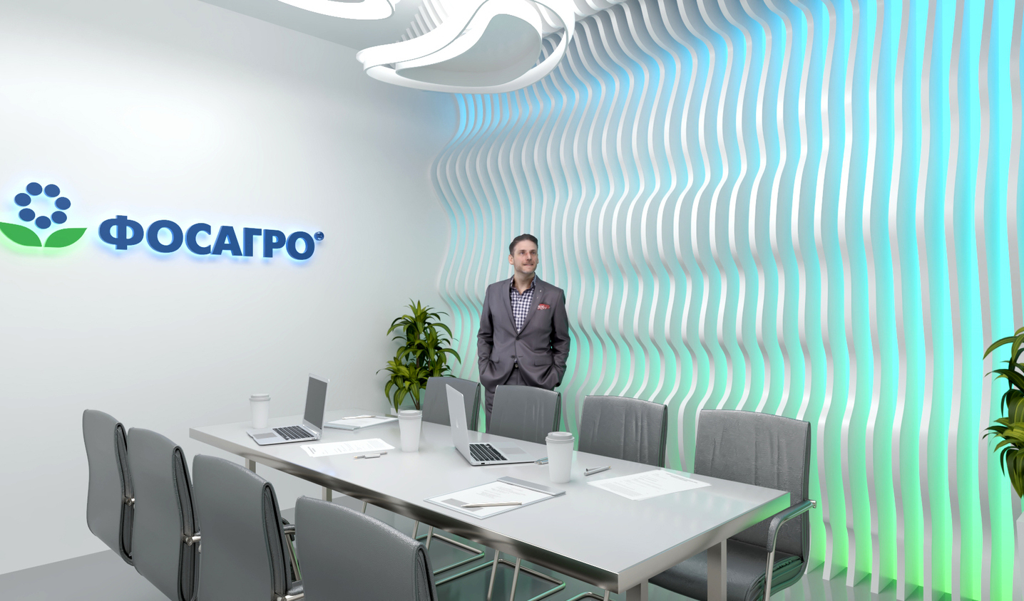 Exhibition stand design PHOSAGRO, Дизайн выставочного стенда ФОСАГРО, oxsiondesign