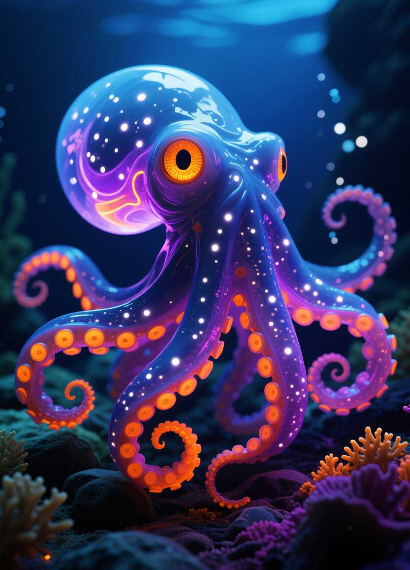 Bioluminescent octopus, Биолюминесцентный осьминог