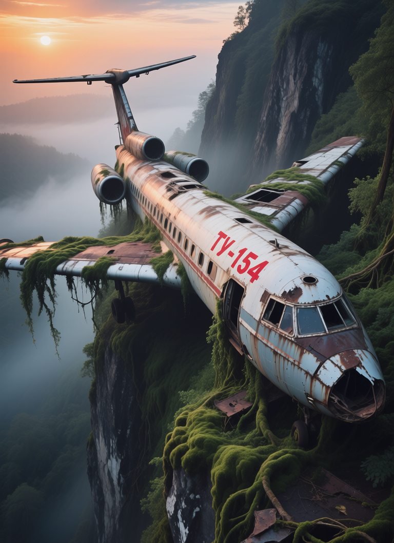 Rusty liner on the edge of cliff, Ржавый лайнер на краю обрыва, oxsiondesign