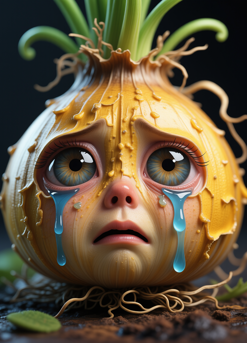 Crying Onio, Плачущая луковица, oxsiondesign
