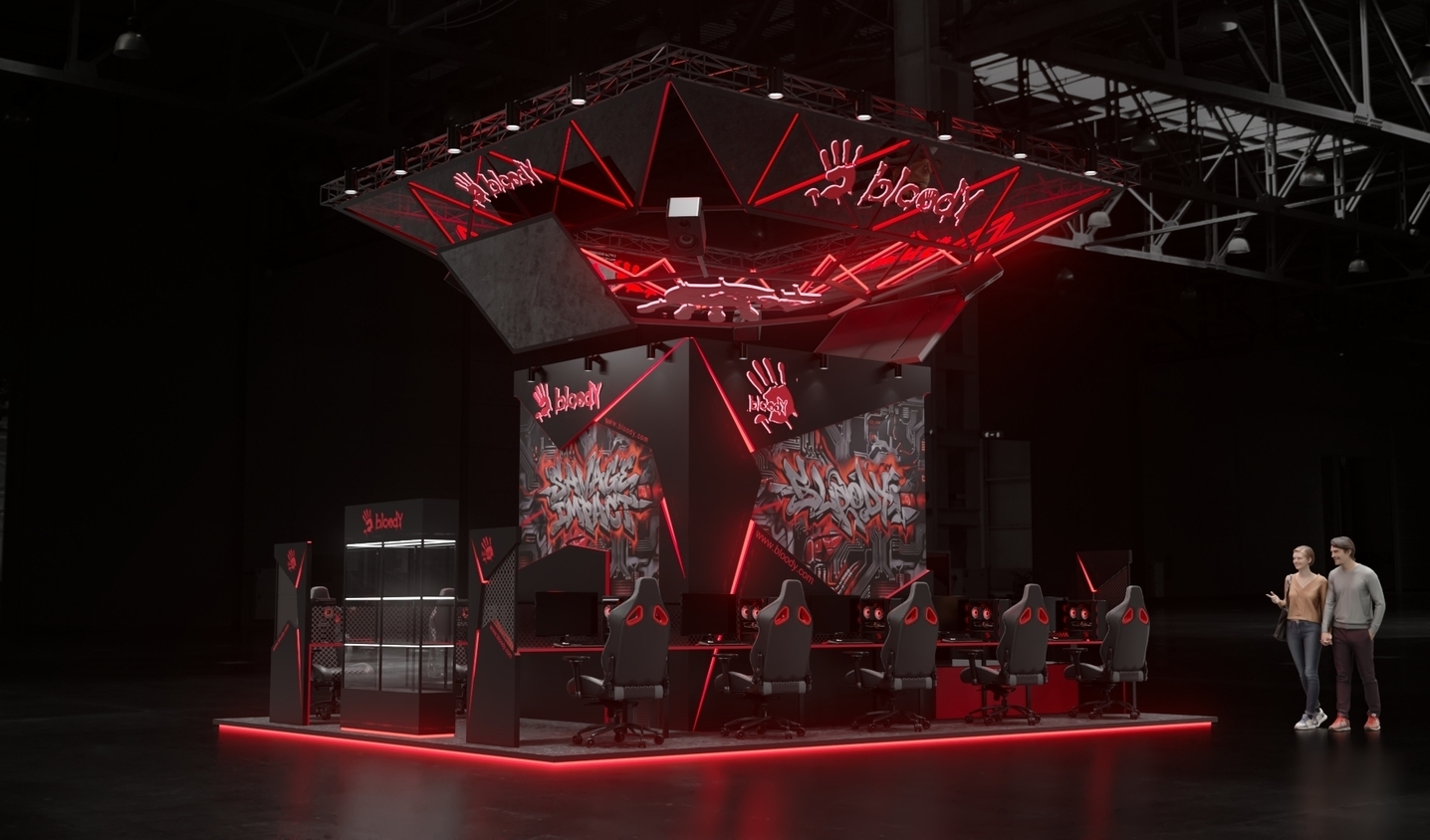 Exhibition stand design Bloody, Дизайн выставочного стенда Bloody, oxsiondesign