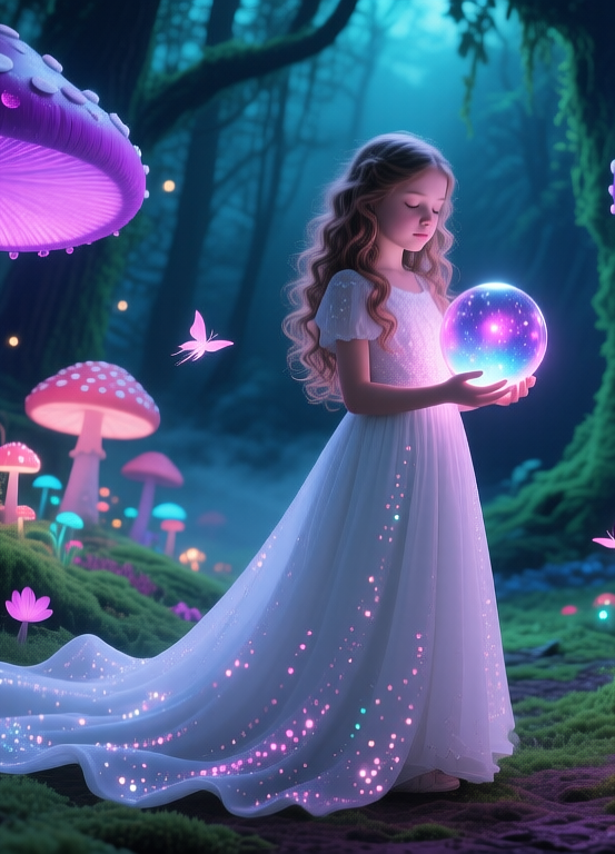 Girl in magical forest, Девушка в волшебном лесу, oxsiondesign