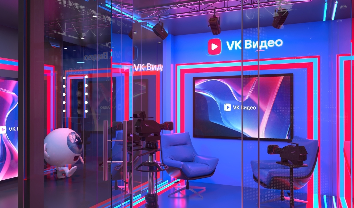 Exhibition stand design VK Video, Дизайн выставочного стенда ВК Видео, oxsiondesign