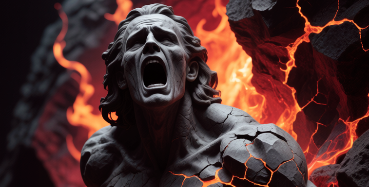 Fire Emotional Statue, Огненная эмоциональная статуя